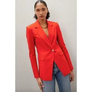 Derek Lam 10 Crosby Red Noah Single Breasted Jacket Sz 8